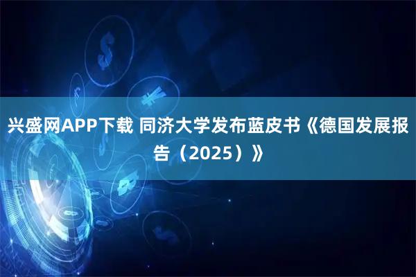 兴盛网APP下载 同济大学发布蓝皮书《德国发展报告（2025）》