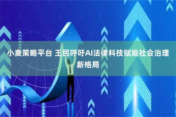 小麦策略平台 王民呼吁AI法律科技赋能社会治理新格局