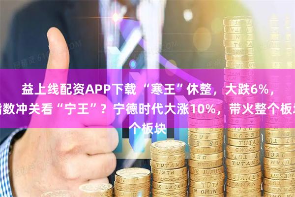 益上线配资APP下载 “寒王”休整，大跌6%，指数冲关看“宁王”？宁德时代大涨10%，带火整个板块